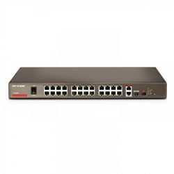 F1226P 24-Port Fast Ethernet+2*SFP Web-smart PoE Switch