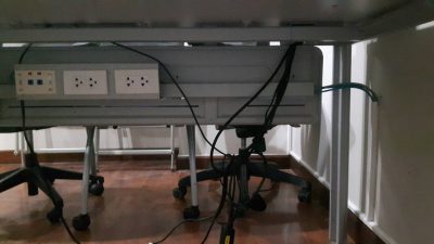 เดินสาย LAN สายโทรศัพท์ฝังในกำแพง ตามจุดต่างๆ ที่ โรงพยาบาลบำรุงราษฎร์