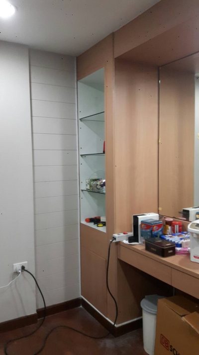 เดินสาย LAN สายโทรศัพท์ฝังในกำแพง ตามจุดต่างๆ ที่ โรงพยาบาลบำรุงราษฎร์