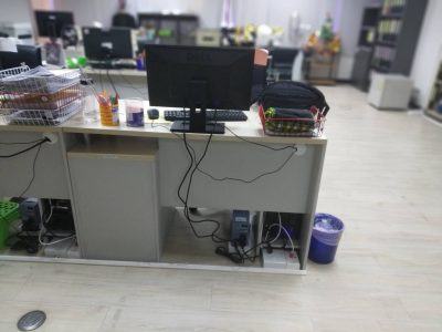 ภาพงานเดินสาย LAN ที่ บริษัท เอเซีย รีไซเคิล เทคโนโลยี จำกัด ภายในห้องสำนักงาน