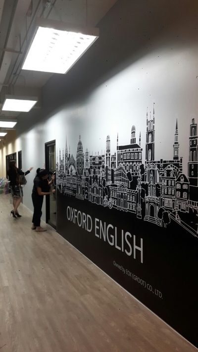 เดินสาย LAN 15 จุด ยืดกับผนัง พร้อมใส่เบอร์ ที่ บริษัท อีอ๊อกซ์ (กรู๊ท) จำกัด