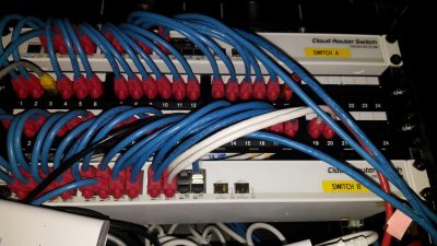 เดินสาย LAN เชื่อมต่อระบบ Networkและเดินสายโทรศัพท์เข้าตู้สาขา บริษัท ปาร์คพลัส จำกัด