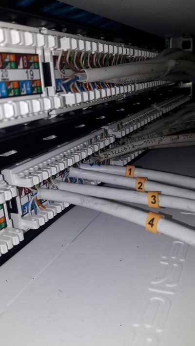 เดินสาย LAN เชื่อมต่อระบบ Networkและเดินสายโทรศัพท์เข้าตู้สาขา บริษัท ปาร์คพลัส จำกัด