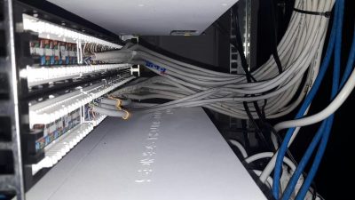 เดินสาย LAN เชื่อมต่อระบบ Networkและเดินสายโทรศัพท์เข้าตู้สาขา บริษัท ปาร์คพลัส จำกัด