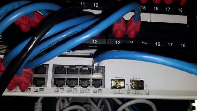 เดินสาย LAN เชื่อมต่อระบบ Networkและเดินสายโทรศัพท์เข้าตู้สาขา บริษัท ปาร์คพลัส จำกัด