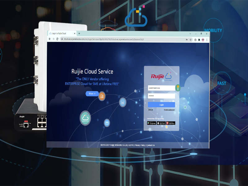 การสมัครใช้งาน (Register) Ruijie Cloud Service